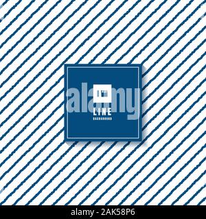 Abstract pattern blue hand drawn rough lines diagonal on white background. Vector illustration Stock Vector