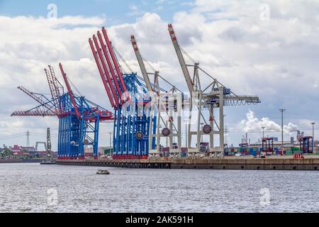 panoramic view showing the Port of Hamburg in Germany Stock Photo - Alamy