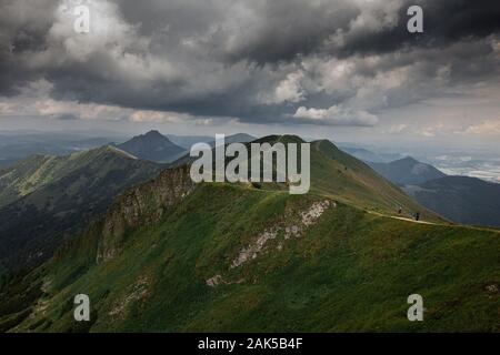 Touristic walkway in the Little Fatra mountains Stock Photo