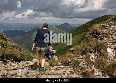 touristic walkway in the Little Fatra mountains Stock Photo