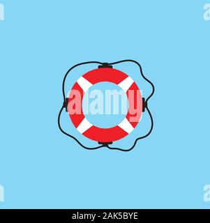 Lifebuoy logo icon vector ilustration template Stock Vector