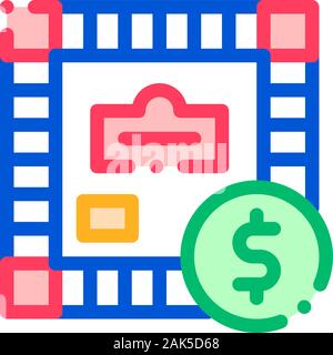 Interactive Kids Game Monopoly Vector Sign Icon Stock Vector