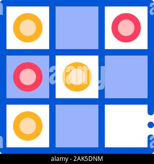 Interactive Kids Game Draughts Vector Sign Icon Stock Vector