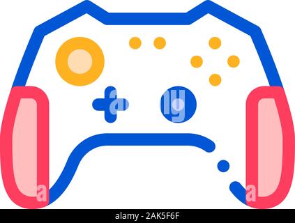Interactive Kids Video Games Gamepad Vector Icon Stock Vector