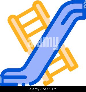 Interactive Kids Playground Slide Vector Icon Stock Vector