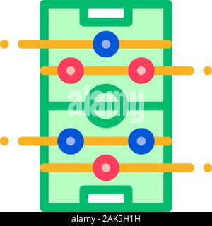 Interactive Kids Table Football Vector Sign Icon Stock Vector