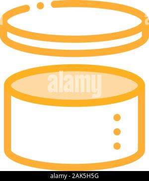 Cake Hat Round Carton Package Packaging Vector Stock Vector