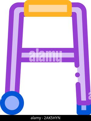 Walker Orthopedic Equipment With Rollers Vector Stock Vector