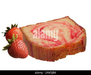 Strawberry Pound Cake Stock Photo