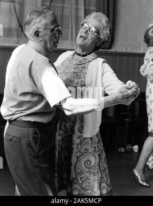 Elderly tea dance, Nottingham, UK 1980s Stock Photo