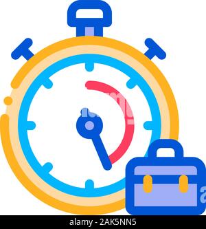 Stopwatch And Suitcase Agile Element Vector Icon Stock Vector