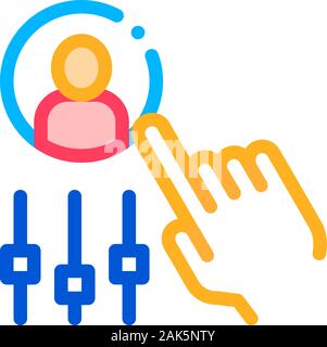 Hand Settings And Man Silhouette Agile Vector Stock Vector