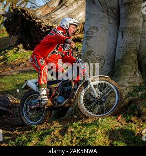 Norwich Viking Motor Cycle Club Motox-X Trials event at Cadders Hill, Lyng, Norfolk, UK. Stock Photo