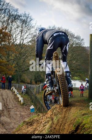 Norwich Viking Motor Cycle Club Motox-X Trials event at Cadders Hill, Lyng, Norfolk, UK. Stock Photo