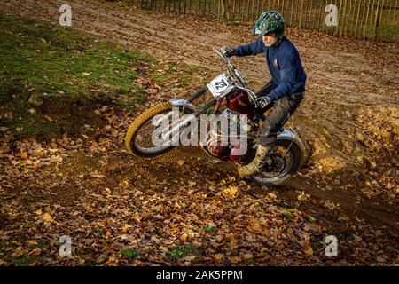 Norwich Viking Motor Cycle Club Motox-X Trials event at Cadders Hill, Lyng, Norfolk, UK. Stock Photo