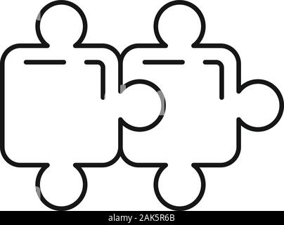Quest puzzle icon. Outline quest puzzle vector icon for web design isolated on white background Stock Vector