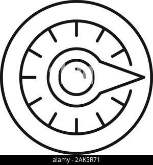 Quest timer icon. Outline quest timer vector icon for web design isolated on white background Stock Vector