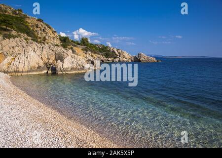 Insel Krk: einsame Strandbucht bei Stara Baska, Istrien | usage worldwide Stock Photo