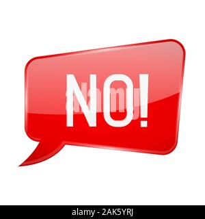 No sign. Red speech bubble Stock Vector