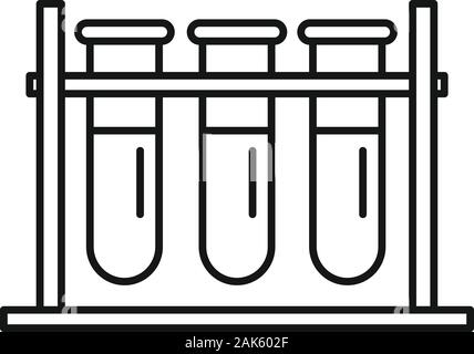 Blood test stand icon. Outline blood test stand vector icon for web design isolated on white background Stock Vector