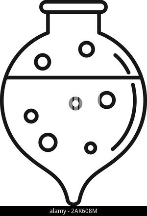 Hospital boiling flask icon. Outline hospital boiling flask vector icon for web design isolated on white background Stock Vector
