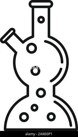 Boiling lab pot icon. Outline boiling lab pot vector icon for web design isolated on white background Stock Vector