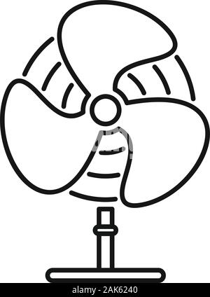 Old room fan icon. Outline old room fan vector icon for web design isolated on white background Stock Vector