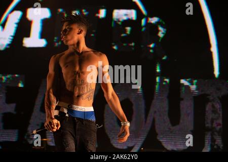 American rapper NLE Choppa performing at Winter Breakout festival 2019 at Pacific Coliseum in Vancouver, BC on December 13th, 2019 Stock Photo