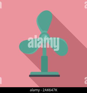Old room fan icon. Flat illustration of old room fan vector icon for web design Stock Vector