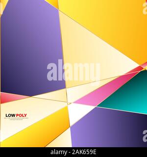 abstract vector geometric background. low poly pattern and lines. Vector Illustration For Wallpaper, Banner, Background, Card, landing page , etc Stock Vector