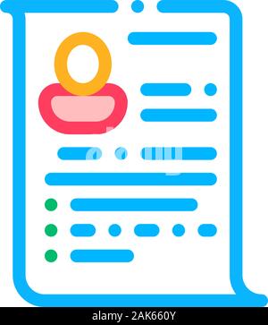 Candidate Curriculum Vitae CV Worksheet Vector Stock Vector