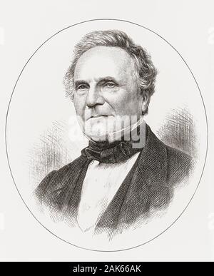 Charles Babbage,  1791 – 1871.  English polymath best known for his concept of a programmable computer.  Sometimes called Father of the Computer. Stock Photo