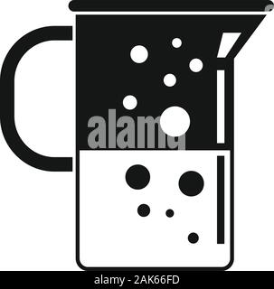 Boiling lab jug icon. Simple illustration of boiling lab jug vector icon for web design isolated on white background Stock Vector