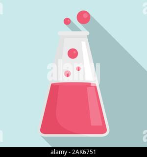 Lab boiling pot icon. Flat illustration of lab boiling pot vector icon for web design Stock Vector