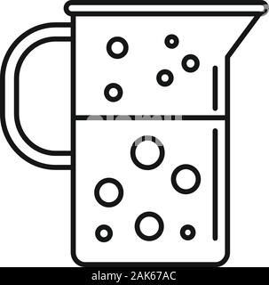 Boiling lab jug icon. Outline boiling lab jug vector icon for web design isolated on white background Stock Vector