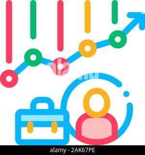 Graph Chart Avatar And Case Job Hunting Vector Stock Vector