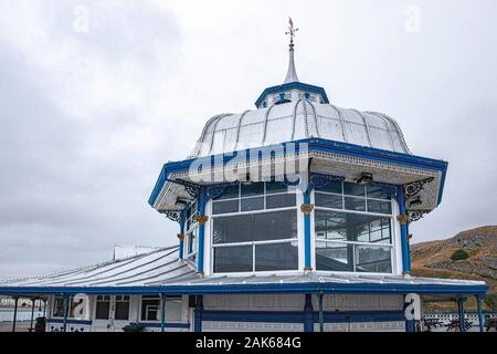 Pavillion detail on pier in Llandudno Gwynedd North Wales UK Stock Photo