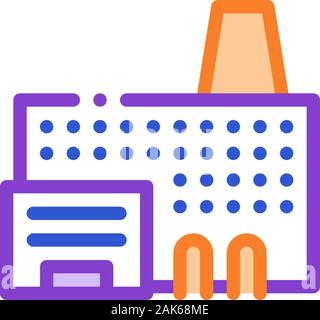 Industry Factory Metallurgical Icon Vector Illustration Stock Vector