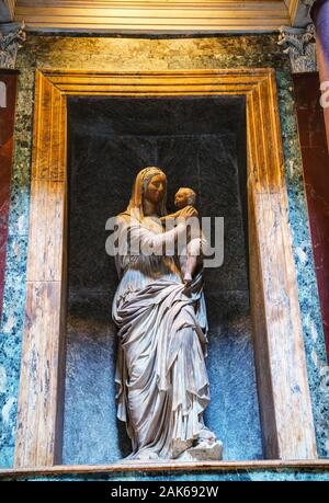 ROME - DECEMBER 12: Raphael and Maria Bibbiena tomb in the Pantheon on December 12, 2019 in Rome, Italy Stock Photo
