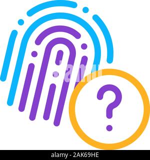 Fingerprint Law And Judgement Icon Vector Illustration Stock Vector