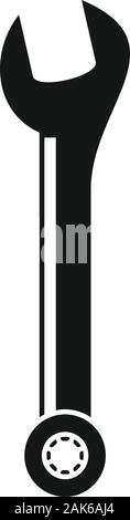 Hand wrench icon. Simple illustration of hand wrench vector icon for web design isolated on white background Stock Vector
