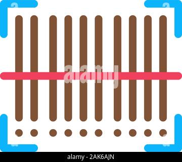 Barcode Postal Transportation Company Icon Vector Illustration Stock Vector