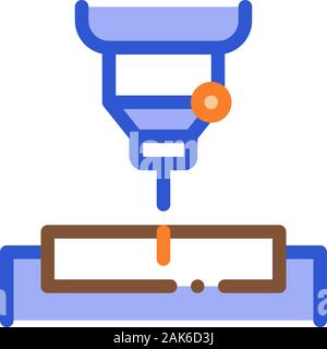 Factory Drilling Metallurgical Icon Vector Illustration Stock Vector
