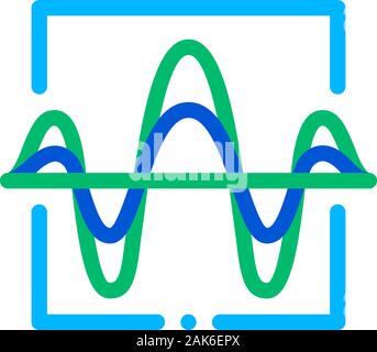 Sound Wave Diagnostics Voice Control Icon Vector Illustration Stock Vector