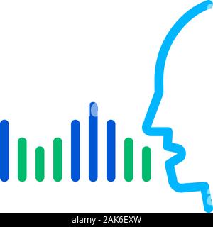 Human Voice Diagnostics Control Icon Vector Illustration Stock Vector