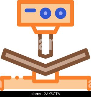 Breaking Tool Factory Metallurgical Icon Vector Illustration Stock Vector