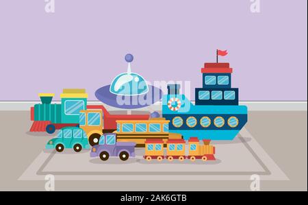 Toys icon set vector design Stock Vector