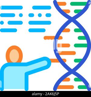 Human Genetics Research Biohacking Icon Vector Illustration Stock Vector