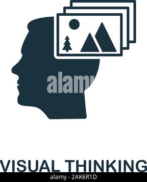 Visual Thinking icon. Simple element from design technology collection. Filled Visual Thinking icon for templates, infographics and more Stock Vector