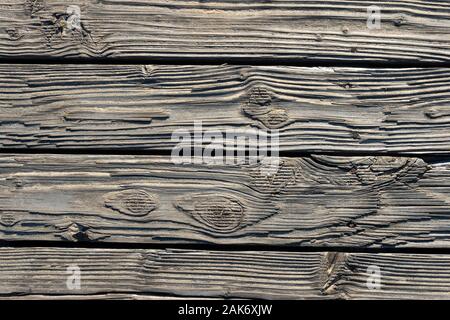 Weathered wooden planks, close up Stock Photo